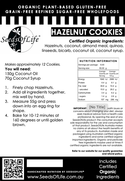 PREMIX LOW CARB HAZELNUT COOKIES