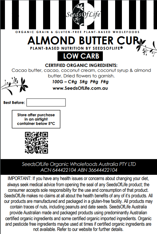 ALMOND BUTTER CUPS 80g x 6