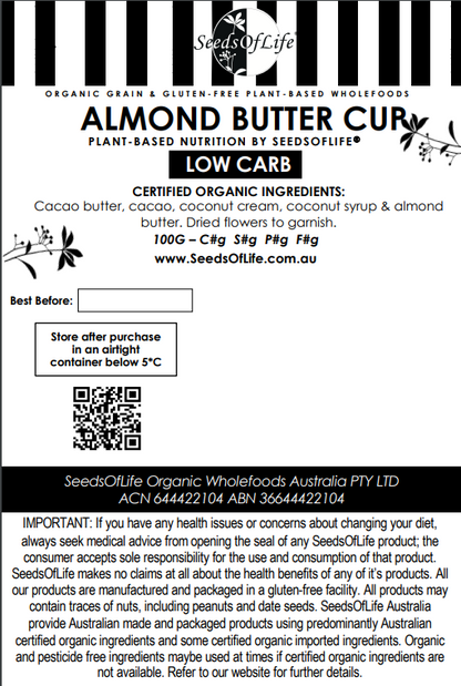 ALMOND BUTTER CUPS 80g x 6