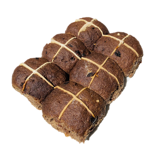 FIG & RAISIN - HOT CROSS BUNS x 6